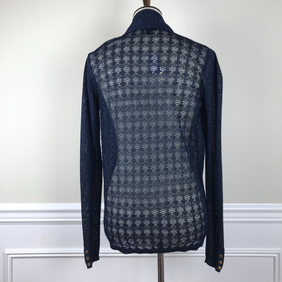 The Limited | Navy Blue Sparkly Cardigan - Picture 3 of 7